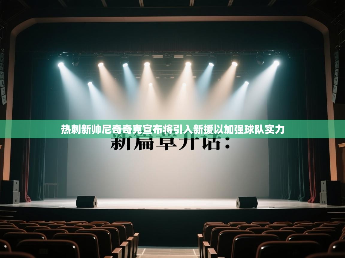 热刺新帅尼奇奇克宣布将引入新援以加强球队实力 第1张